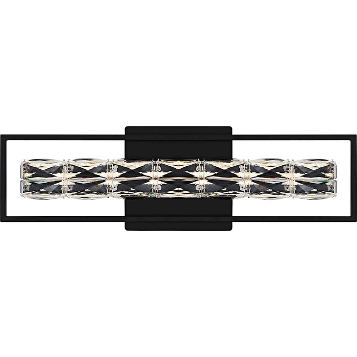 Quoizel Dazzle LED 24" Bath Light, Matte Black/Clear Crystal Glass - PCDZ8524MBK