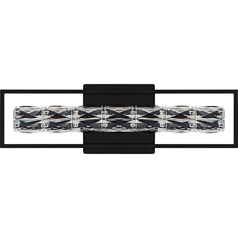 Quoizel Dazzle LED 24" Bath Light, Matte Black/Clear Crystal Glass