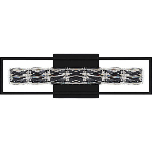 Quoizel Dazzle LED 24" Bath Light, Matte Black/Clear Crystal Glass