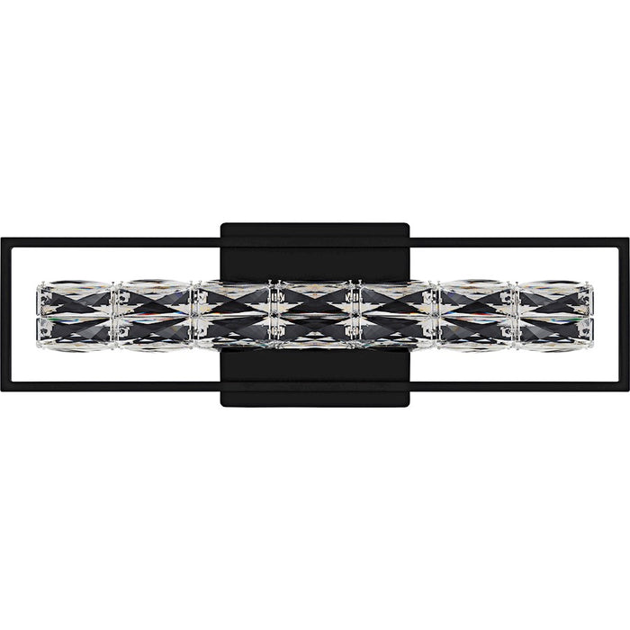 Quoizel Dazzle LED 24" Bath Light, Matte Black/Clear Crystal Glass