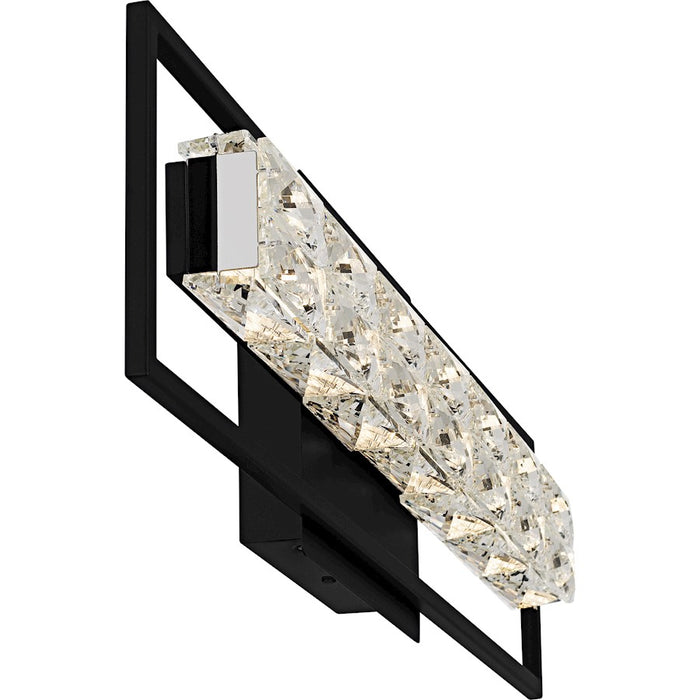 Quoizel Dazzle LED 24" Bath Light, Matte Black/Clear Crystal Glass
