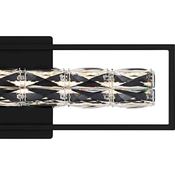 Quoizel Dazzle LED 24" Bath Light, Matte Black/Clear Crystal Glass