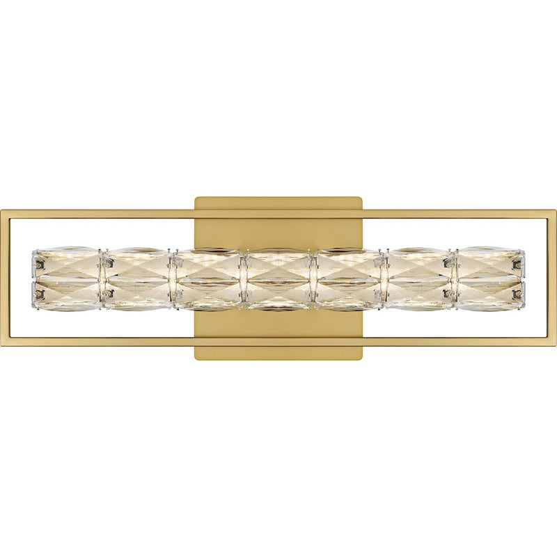 Quoizel Dazzle LED 24" Bath Light, Soft Gold/Clear Crystal Glass - PCDZ8524SGD
