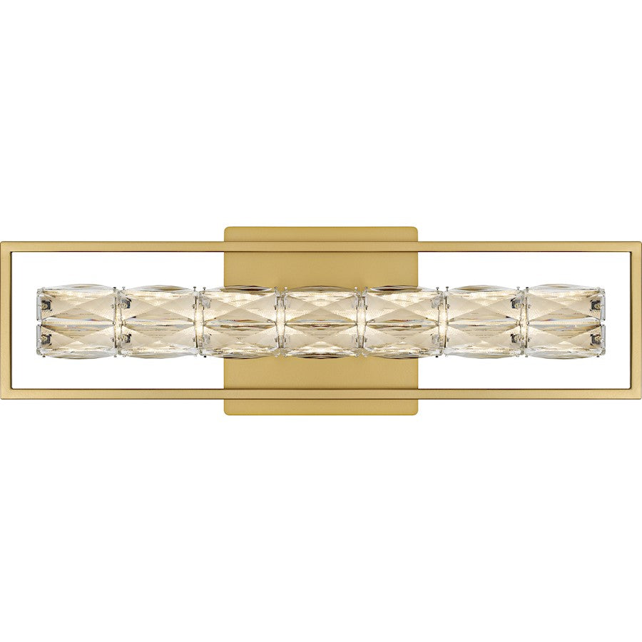 Quoizel Dazzle LED 24" Bath Light, Soft Gold/Clear Crystal Glass - PCDZ8524SGD