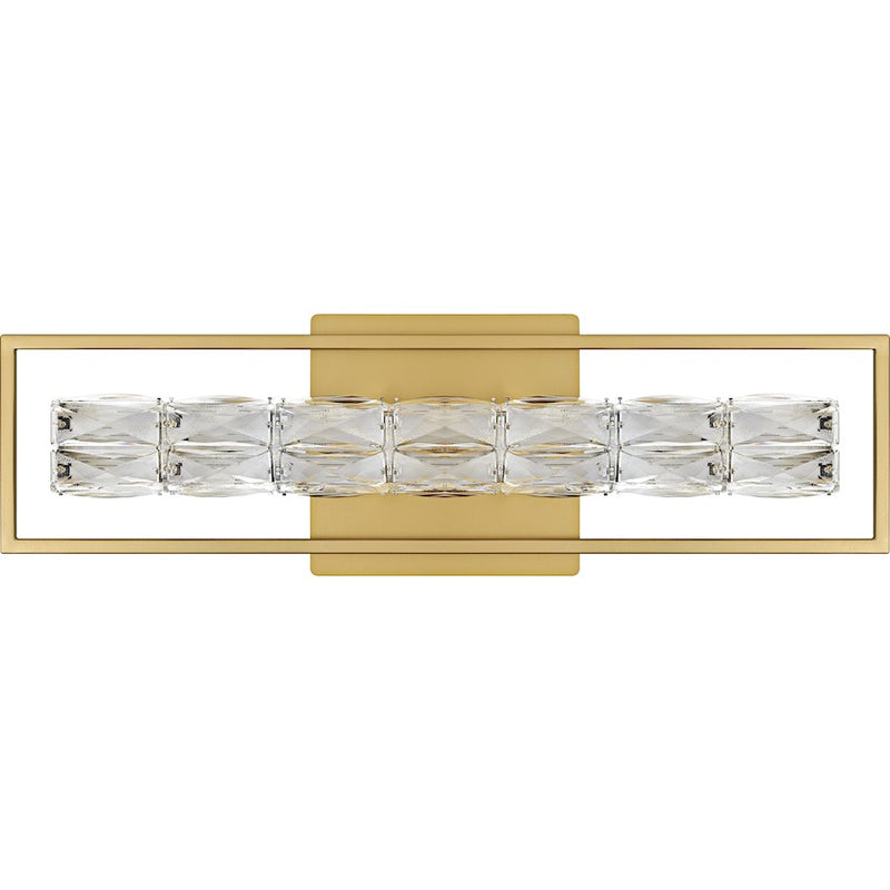Quoizel Dazzle LED 24" Bath Light, Soft Gold/Clear Crystal Glass