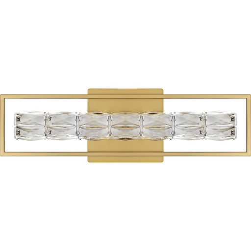 Quoizel Dazzle LED 24" Bath Light, Soft Gold/Clear Crystal Glass