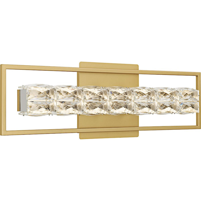 Quoizel Dazzle LED 24" Bath Light, Soft Gold/Clear Crystal Glass