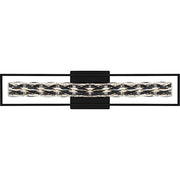 Quoizel Dazzle LED 33" Bath Light, Matte Black/Clear Crystal Glass - PCDZ8533MBK