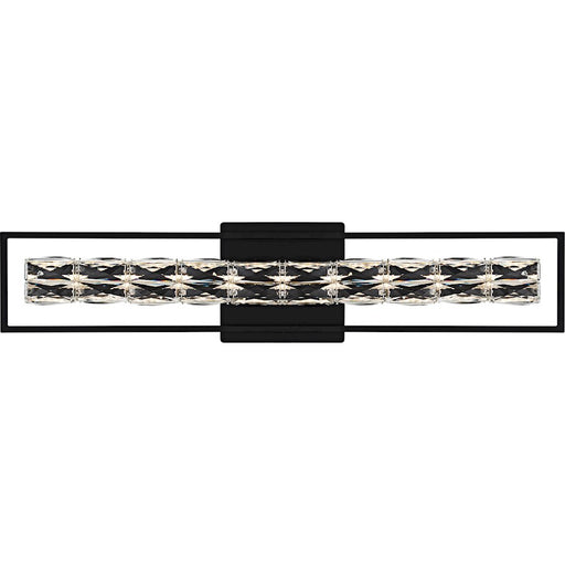 Quoizel Dazzle LED 33" Bath Light, Matte Black/Clear Crystal Glass - PCDZ8533MBK