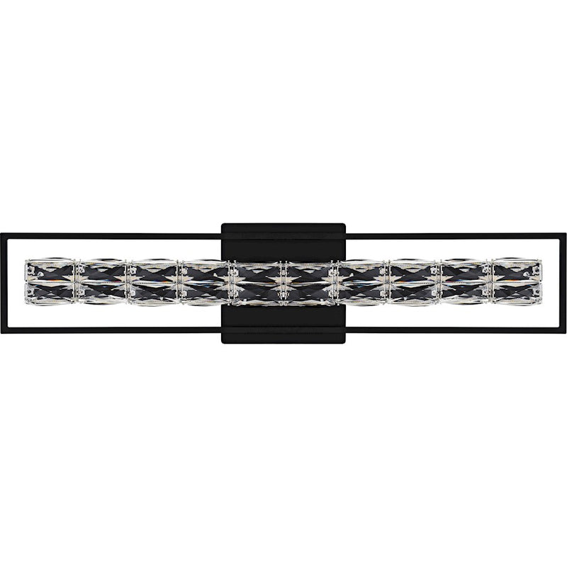 Quoizel Dazzle LED 33" Bath Light, Matte Black/Clear Crystal Glass