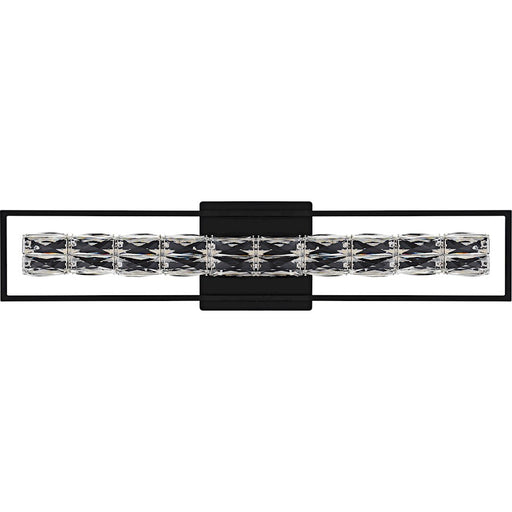 Quoizel Dazzle LED 33" Bath Light, Matte Black/Clear Crystal Glass