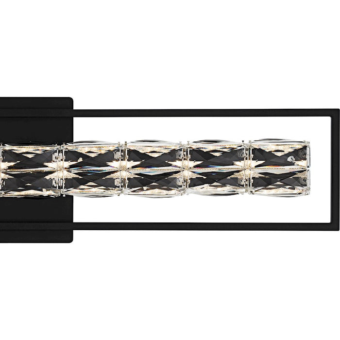 Quoizel Dazzle LED 33" Bath Light, Matte Black/Clear Crystal Glass