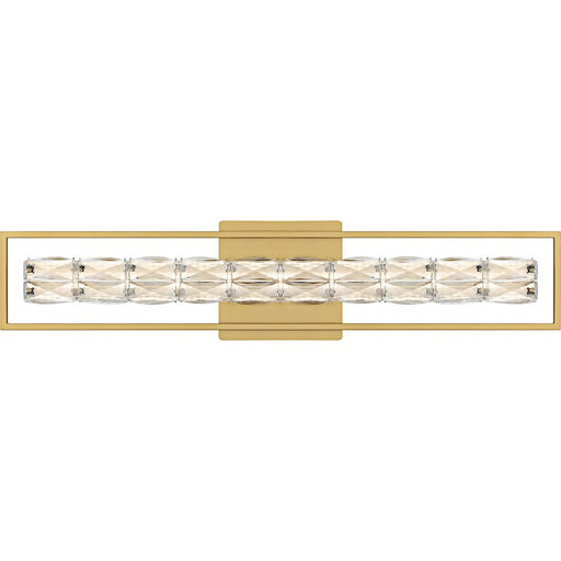 Quoizel Dazzle LED 33" Bath Light, Soft Gold/Clear Crystal Glass - PCDZ8533SGD