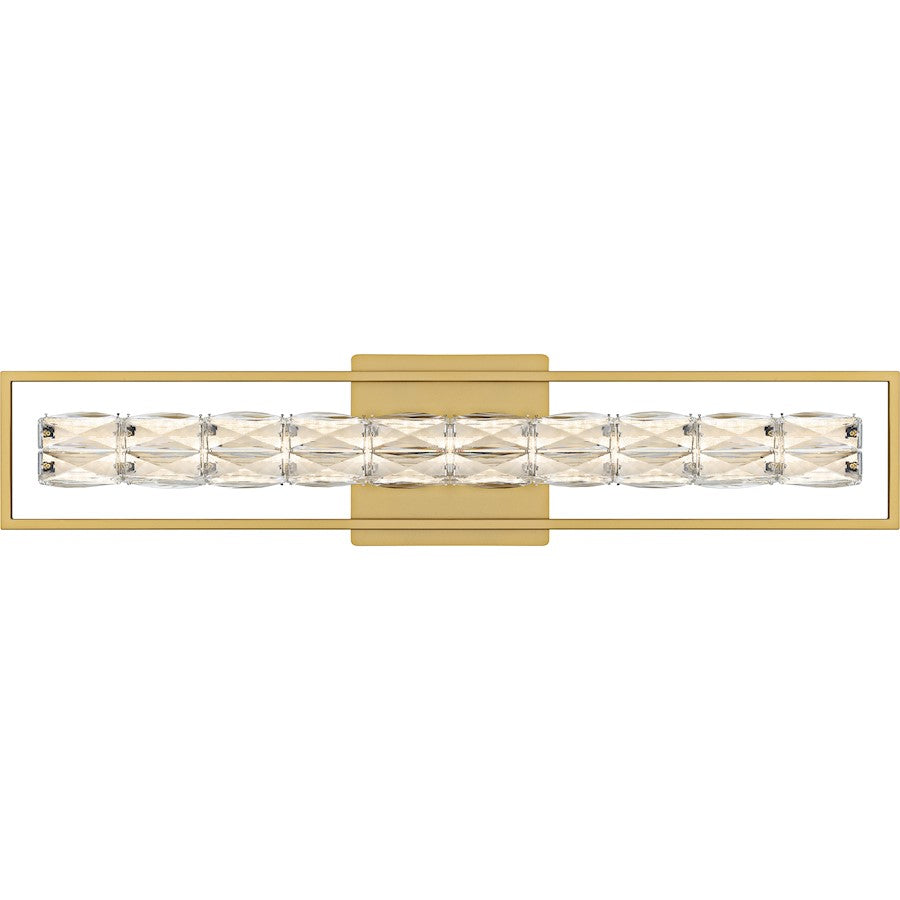 Quoizel Dazzle LED 33" Bath Light, Soft Gold/Clear Crystal Glass - PCDZ8533SGD