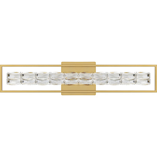 Quoizel Dazzle LED 33" Bath Light, Soft Gold/Clear Crystal Glass