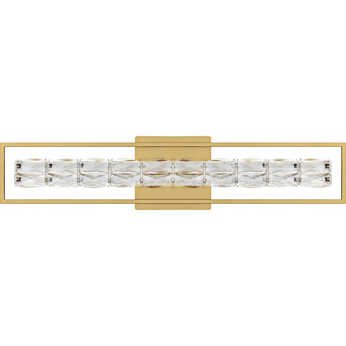 Quoizel Dazzle LED 33" Bath Light, Soft Gold/Clear Crystal Glass
