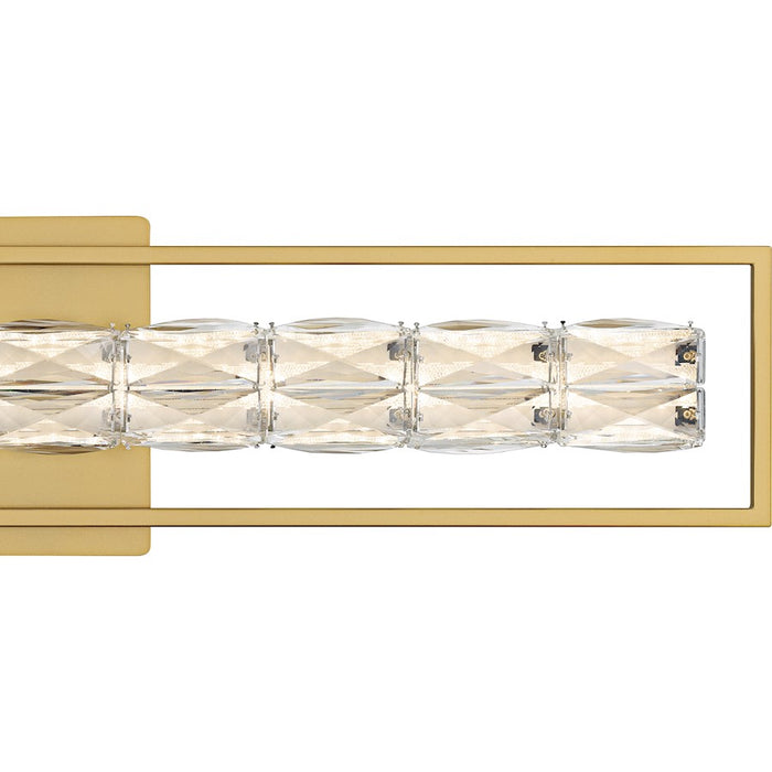 Quoizel Dazzle LED 33" Bath Light, Soft Gold/Clear Crystal Glass