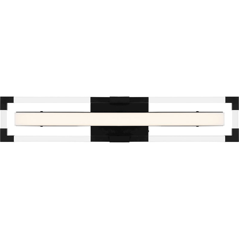 Quoizel Elias 24" Integrated LED Bath Light, Black/Etched Acrylic - PCEIA8524MBK