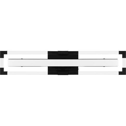 Quoizel Elias 24" Integrated LED Bath Light, Black/Etched Acrylic