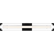 Quoizel Elias 32" Integrated LED Bath Light, Black/Etched Acrylic - PCEIA8532MBK