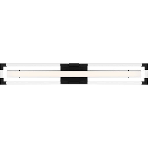 Quoizel Elias 32" Integrated LED Bath Light, Black/Etched Acrylic - PCEIA8532MBK