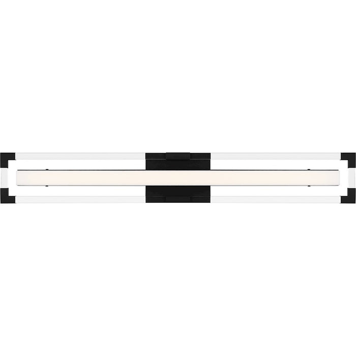 Quoizel Elias 32" Integrated LED Bath Light, Black/Etched Acrylic - PCEIA8532MBK