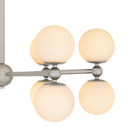Quoizel Elser 31in 12-Light Chandelier | Modern Brushed Nickel and Opal Etched Glass | Dining Room & Foyer | 31 x 31 x 18 in | Model PCELS5031BN