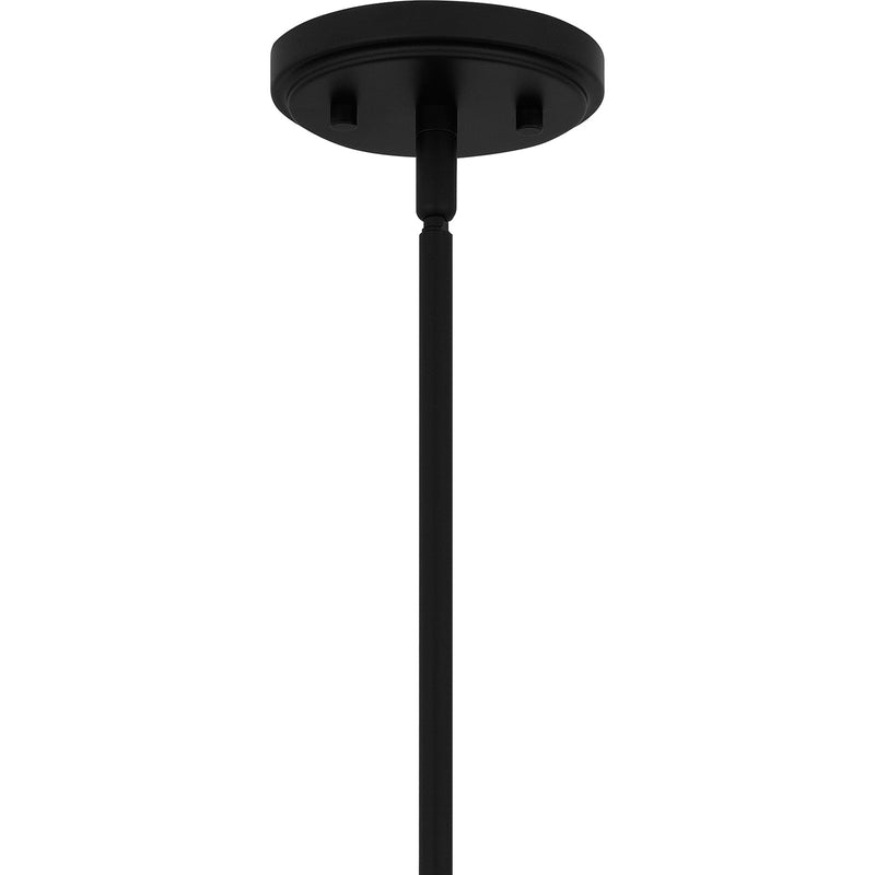 Quoizel Elser 31in 12-Light Chandelier | Modern Matte Black and Opal Etched Glass | Dining Room & Foyer | 31 x 31 x 18 in | Model PCELS5031MBK