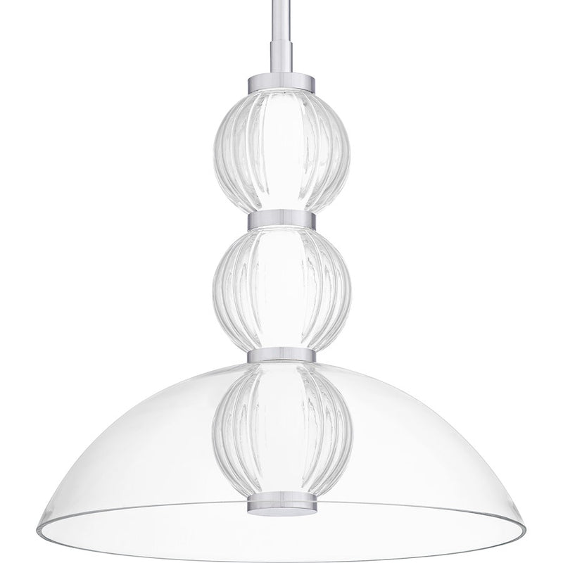 Quoizel Elway Light Pendant, Polished Chrome/Glass