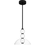 Quoizel Elway Light Pendant, Matte Black/Glass - PCELW1812MBK