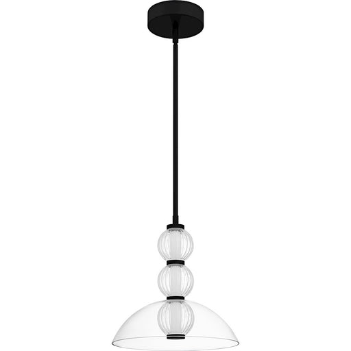 Quoizel Elway Light Pendant, Matte Black/Glass