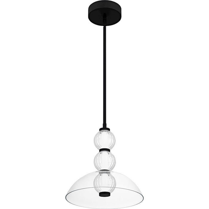 Quoizel Elway Light Pendant, Matte Black/Glass