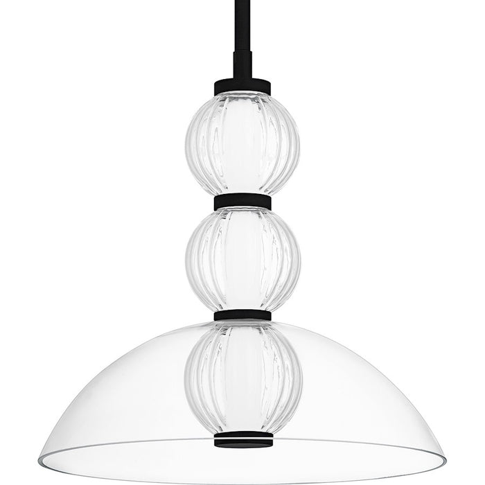 Quoizel Elway Light Pendant, Matte Black/Glass
