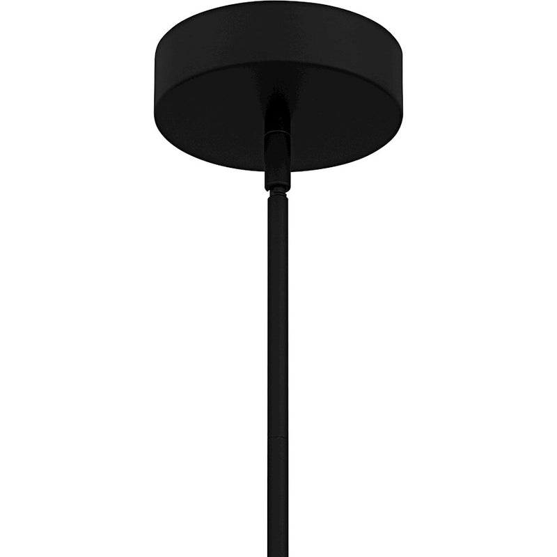 Quoizel Elway Light Pendant, Matte Black/Glass