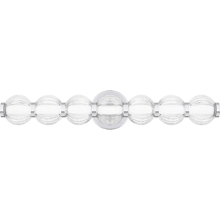 Quoizel Elway LED 25" Bath Light, Polished Chrome/Clear Ribbed - PCELW8525C