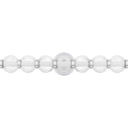 Quoizel Elway LED 25" Bath Light, Polished Chrome/Clear Ribbed
