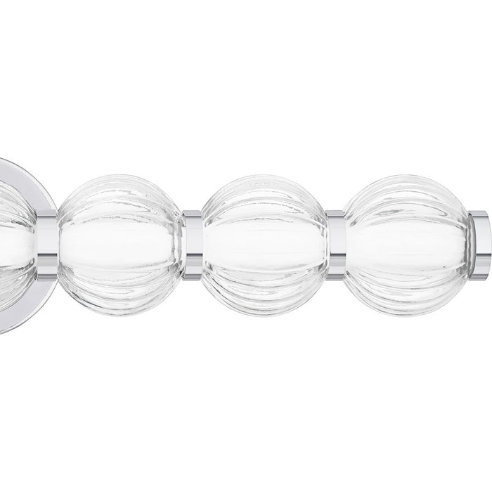 Quoizel Elway LED 25" Bath Light, Polished Chrome/Clear Ribbed