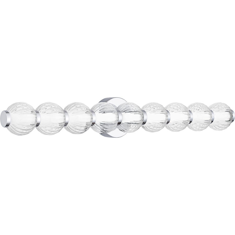 Quoizel Elway LED 32"Bath Light, Polished Chrome/Clear Ribbed Glass