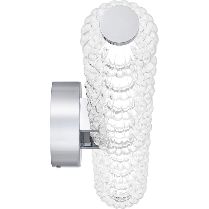 Quoizel Elway LED 32"Bath Light, Polished Chrome/Clear Ribbed Glass
