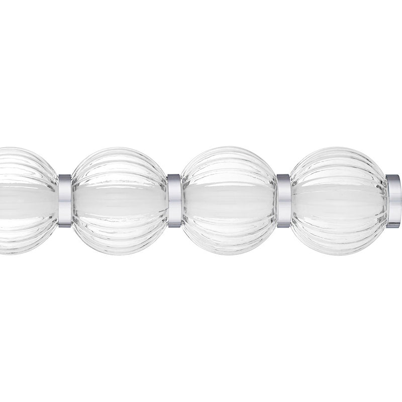 Quoizel Elway LED 32"Bath Light, Polished Chrome/Clear Ribbed Glass
