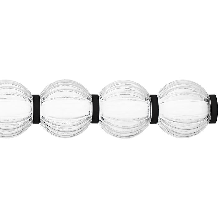 Quoizel Elway LED 32" Bath Light, Matte Black/Clear Ribbed Glass