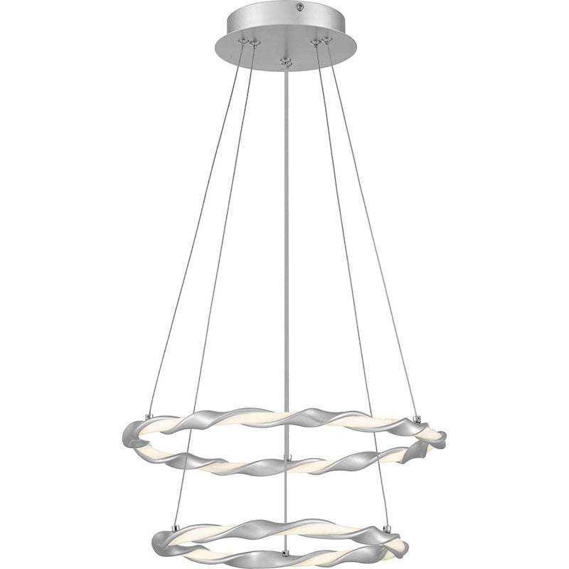 Quoizel Finale Semi-Flush Mount LED Light, Dipped Silver