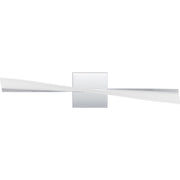 Quoizel Fox 24in LED Vanity Light | Polished Chrome and Steel | Bathroom Vanity & Powder Room | 23.5 x 4.25 x 4.75 in | Model PCFOX8524C