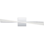 Quoizel Fox 24in LED Vanity Light | Polished Chrome and Steel | Bathroom Vanity & Powder Room | 23.5 x 4.25 x 4.75 in | Model PCFOX8524C