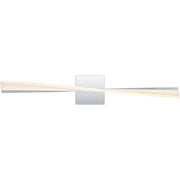 Quoizel Fox 28in LED Vanity Light | Polished Chrome and Steel | Bathroom Vanity & Powder Room | 28 x 4.25 x 4.75 in | Model PCFOX8528C