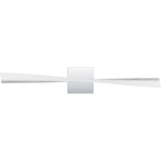 Quoizel Fox 28in LED Vanity Light | Polished Chrome and Steel | Bathroom Vanity & Powder Room | 28 x 4.25 x 4.75 in | Model PCFOX8528C