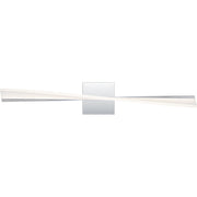 Quoizel Fox 28in LED Vanity Light | Polished Chrome and Steel | Bathroom Vanity & Powder Room | 28 x 4.25 x 4.75 in | Model PCFOX8528C