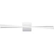 Quoizel Fox 28in LED Vanity Light | Polished Chrome and Steel | Bathroom Vanity & Powder Room | 28 x 4.25 x 4.75 in | Model PCFOX8528C