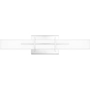 Quoizel Gemini 23in LED Vanity Light | Modern Polished Chrome and Opal Etched Glass | Bathroom Vanity & Powder Room | Model PCGI8523C