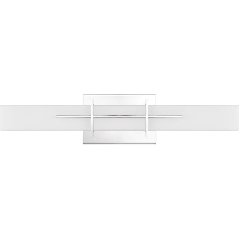 Quoizel Gemini 23in LED Vanity Light | Modern Polished Chrome and Opal Etched Glass | Bathroom Vanity & Powder Room | Model PCGI8523C